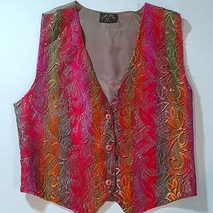 Vintage by added extras polyester lace in the front vest
